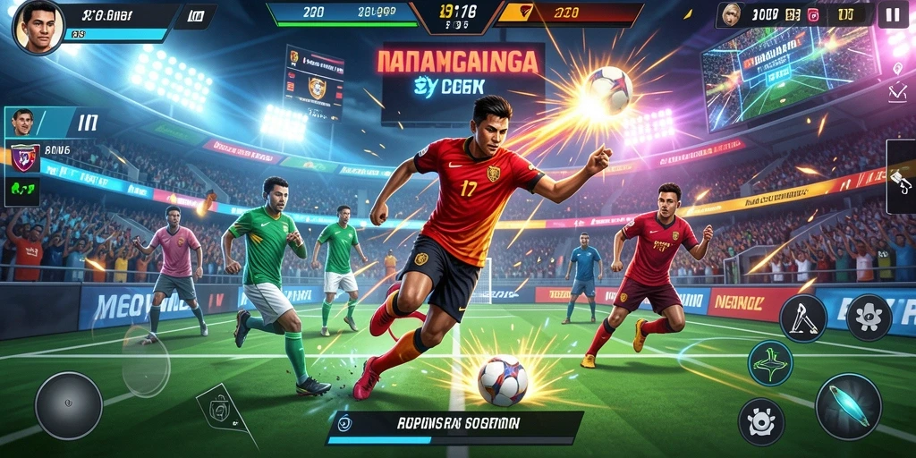 Screenshot menampilkan karakter utama dalam aksi seru.