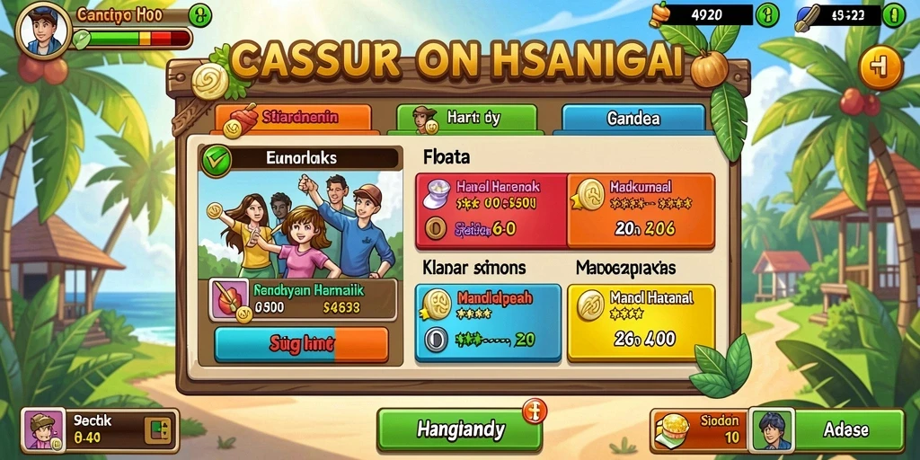 Tampilan antarmuka permainan yang modern dan intuitif.