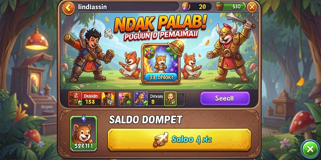 Screenshot aplikasi dengan tampilan utama yang menarik.