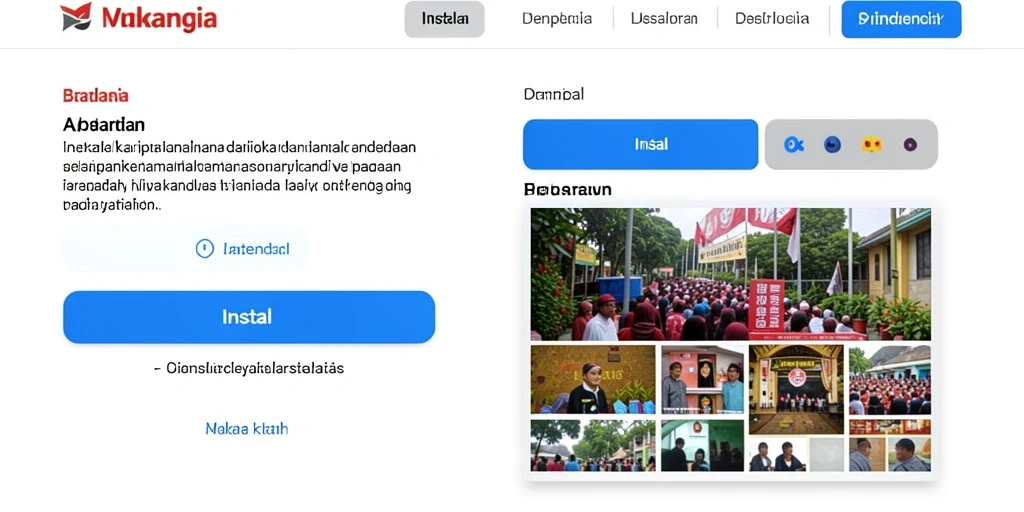 Screenshot menunjukkan menu utama dengan antarmuka yang intuitif.