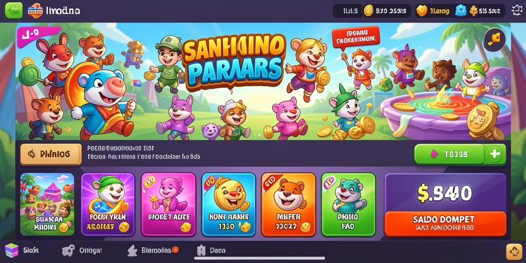 Tampilan menu utama yang menarik dan mudah dinavigasi.